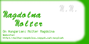 magdolna molter business card